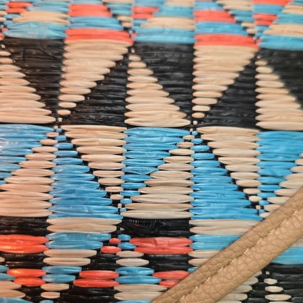 NWT Natasha Couture Woven Straw Clutch with chain Handle Nordstrom